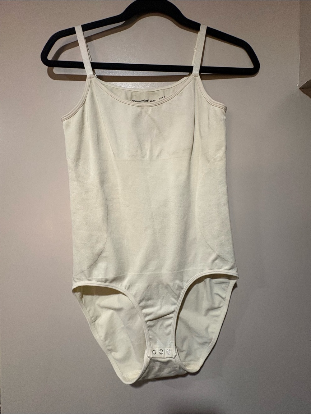 Shapermint Cream Spaghetti-Strap Bodysuit